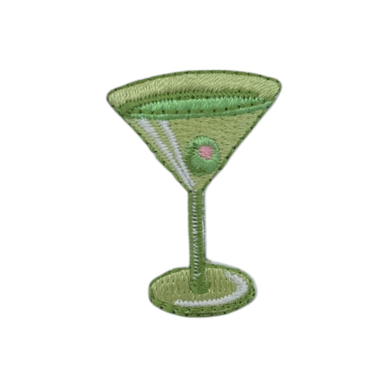 Green Martini with Olive, Cocktail, Drinks, Embroidered, Iron on Patch